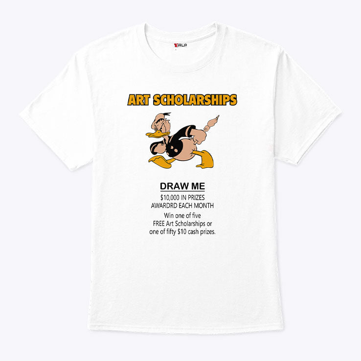Art Scholarships Draw Me Vintage Cartoon Duck Shirt Unisex