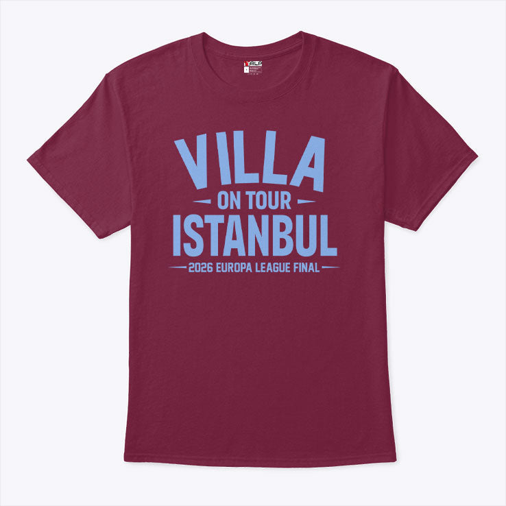 Aston Villa On Tour Istanbul 2026 Europa League Final T Shirt Unisex