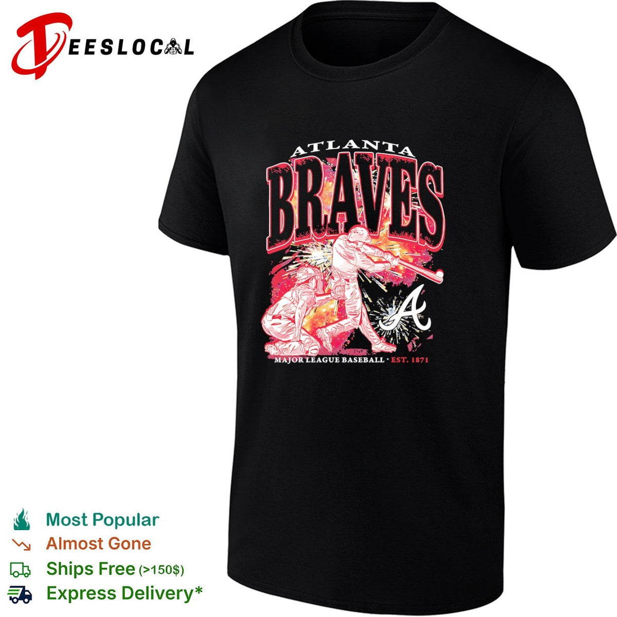Atlanta Braves Major League Baseball est 1871 players shirt Unisex
