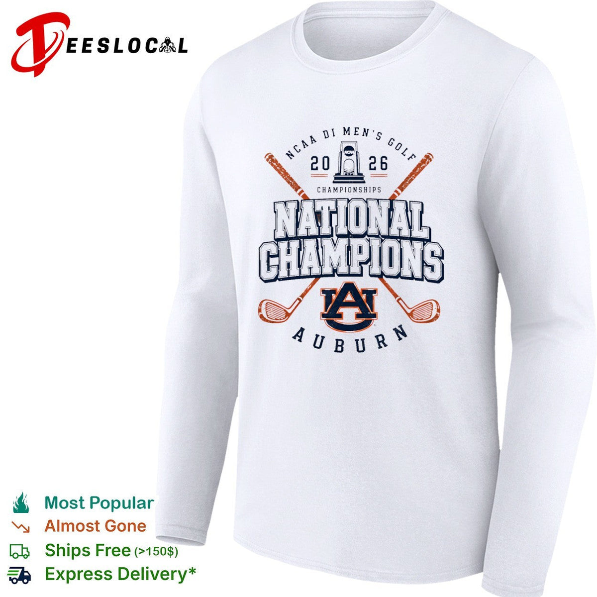 Auburn Tigers 2026 NCAA DI Men’s Golf National Champions shirt Unisex