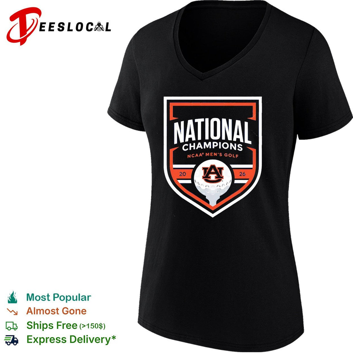 Auburn Tigers 2026 NCAA Men’s Golf National Champions shirt Unisex