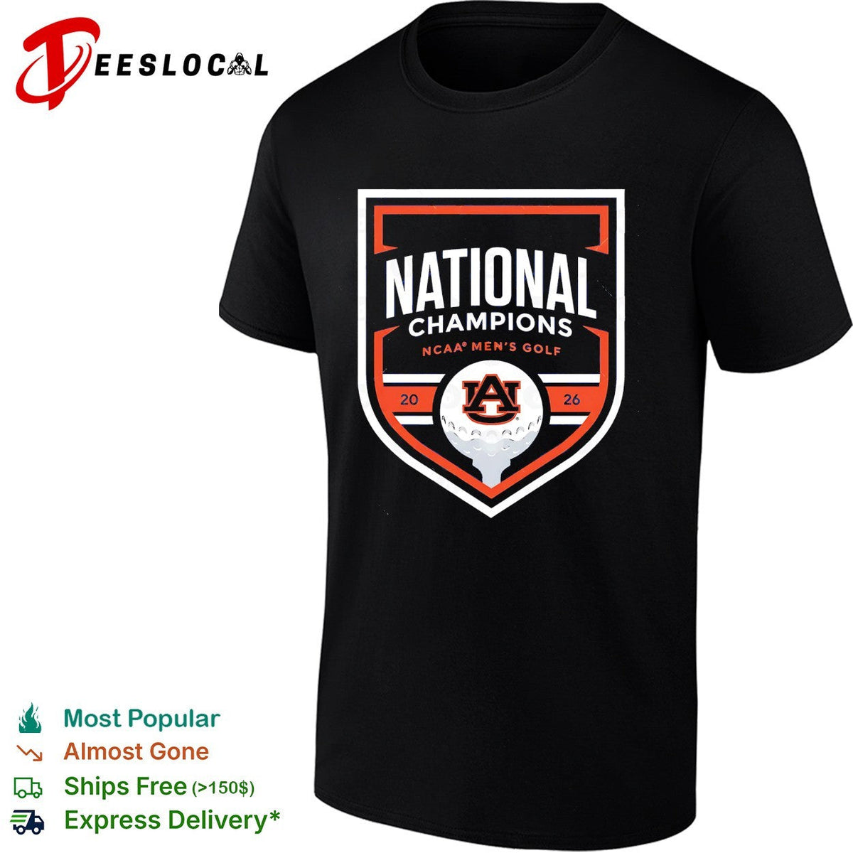 Auburn Tigers 2026 NCAA Men’s Golf National Champions shirt Unisex
