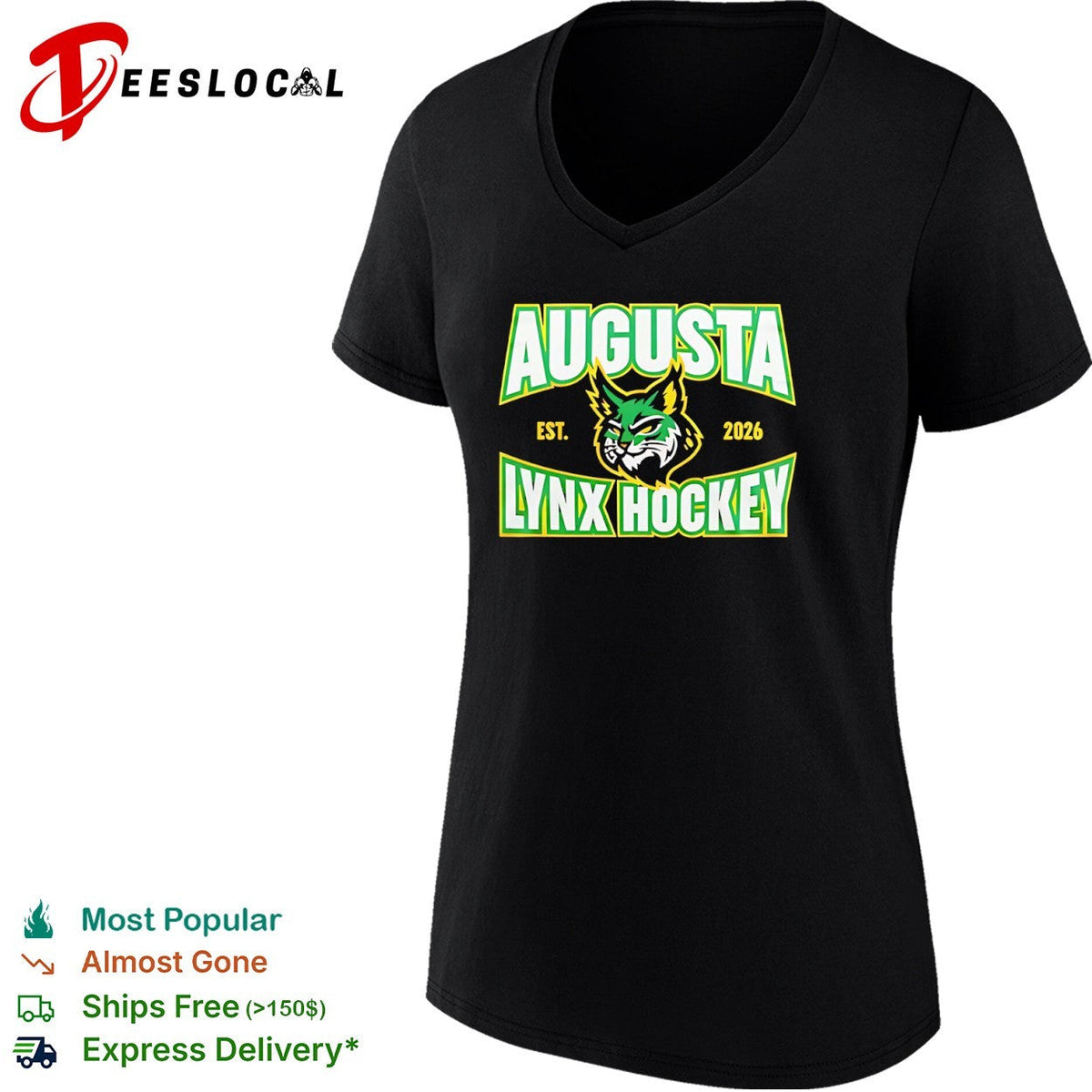 Augusta Lynx Hockey est 2026 team logo shirt Unisex