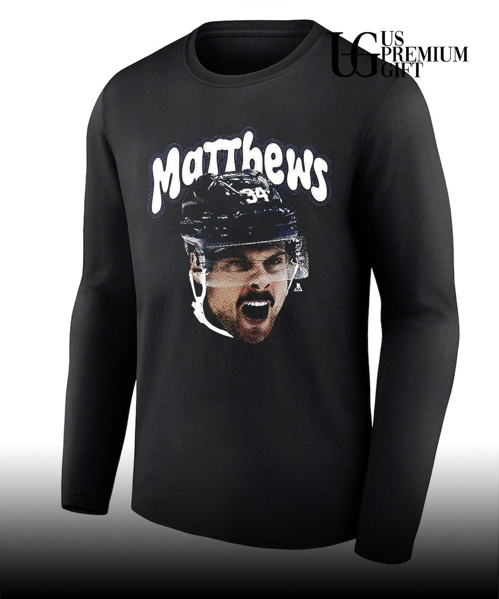 Auston Matthews Toronto Maple Leafs NHL Matthews scream big head shirt Unisex