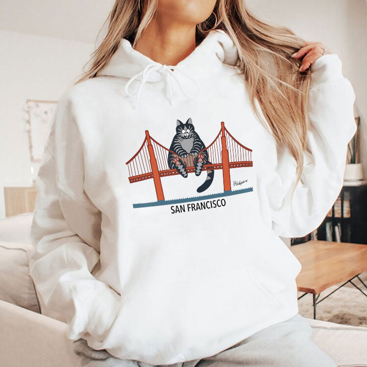 B Kliban Cat San Francisco Golden Gate T Shirt Unisex