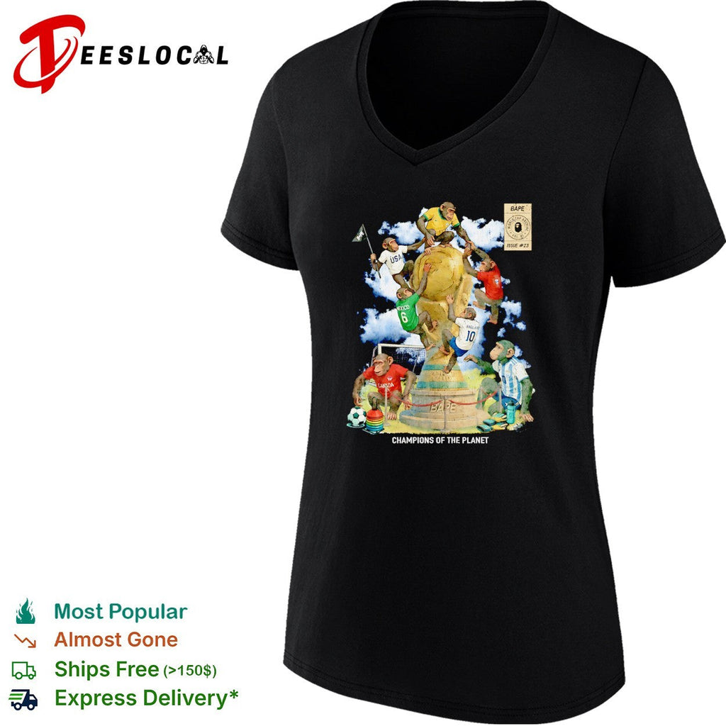 BAPE World Cup Archive Issue 23 Champions of the Planet USA Mexico England shirt Unisex