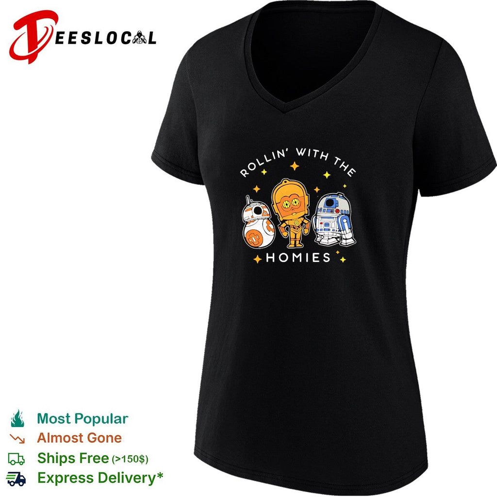 BB8 C3PO R2D2 rollin’ with the homies shirt Unisex
