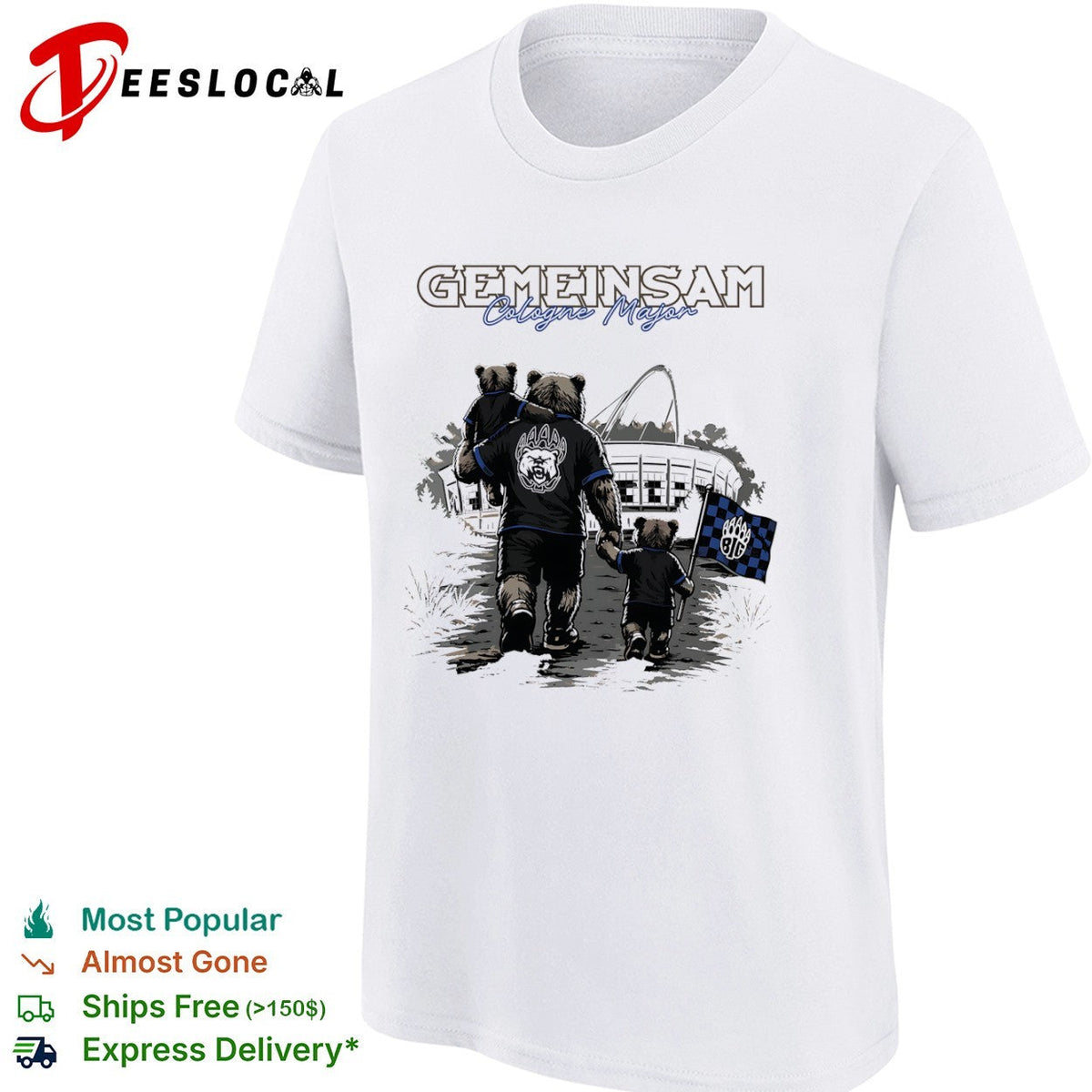 BIG Clan Gemeisam Cologne Major Bear Logo Shirt Unisex
