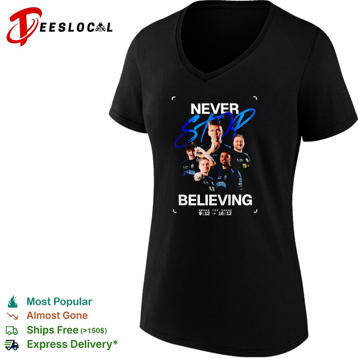 BIG clan Never Stop Believing round for round shirt Unisex