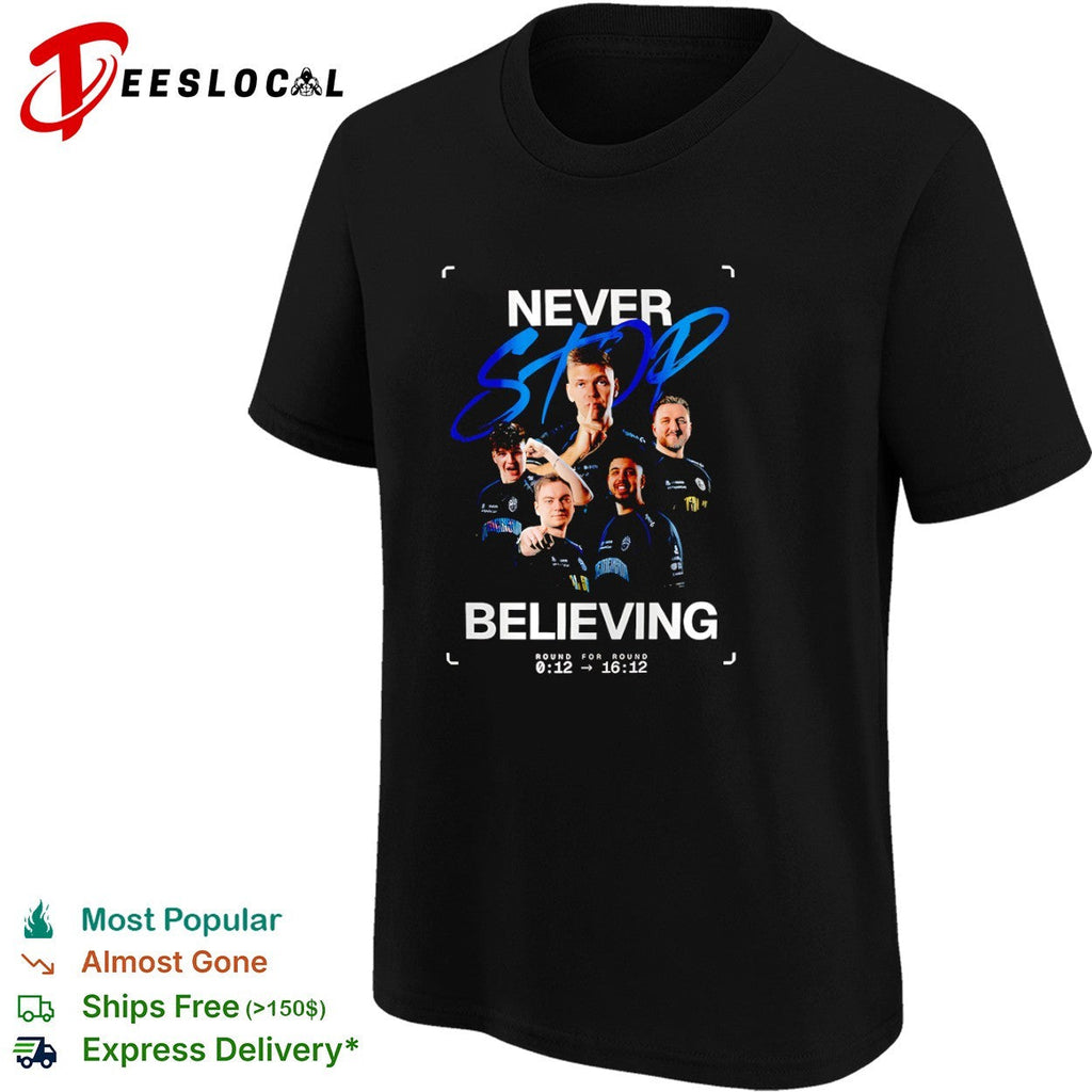 BIG clan Never Stop Believing round for round shirt Unisex