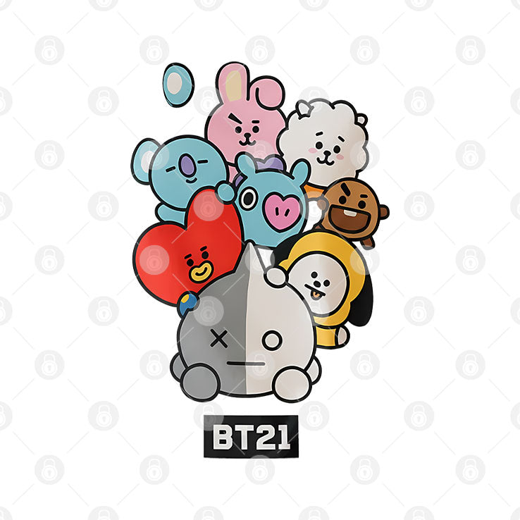 BT21 Character T Shirt Unisex