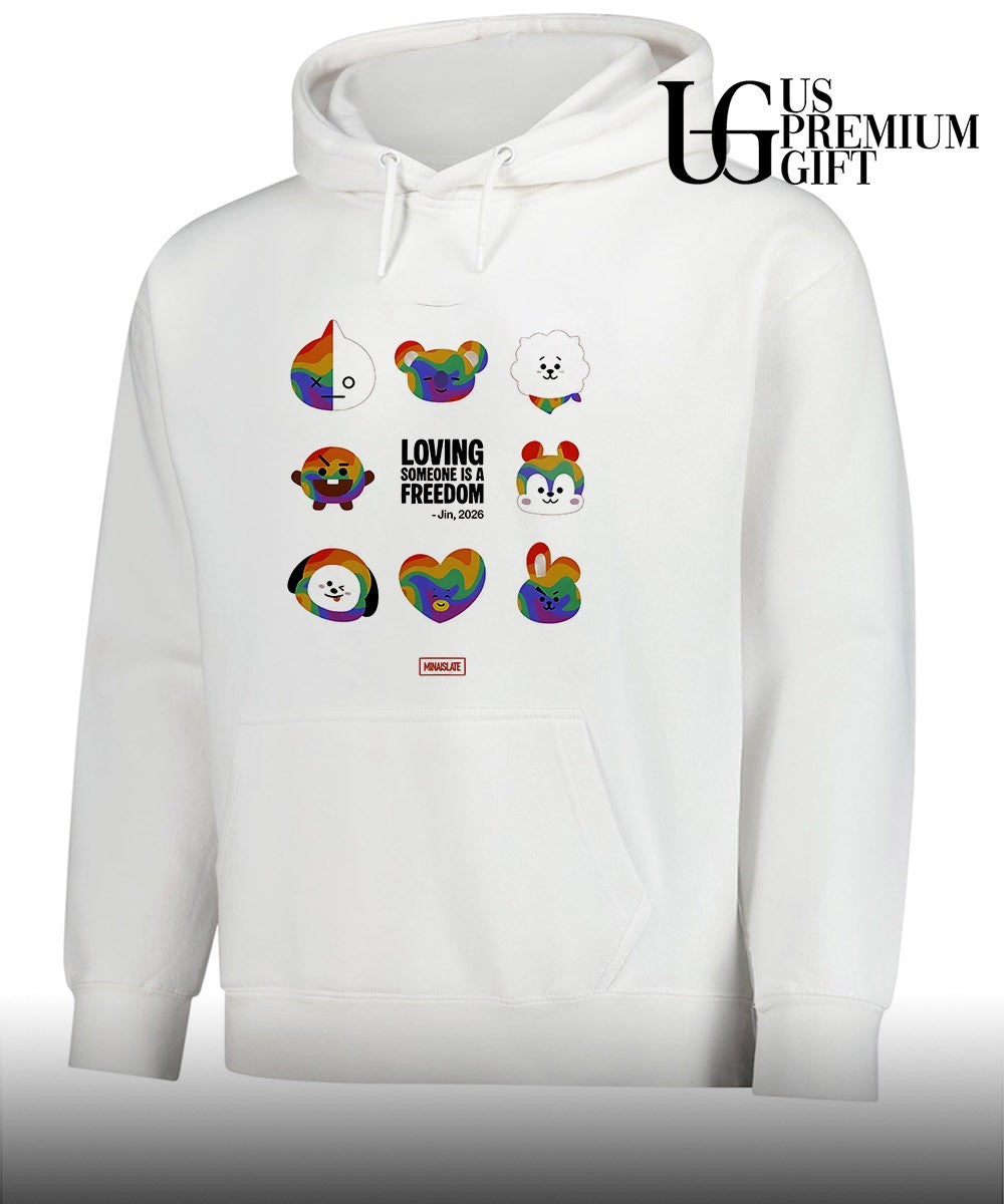 BT21 characters Loving Someone Is A Freedom Jin 2026 shirt Unisex