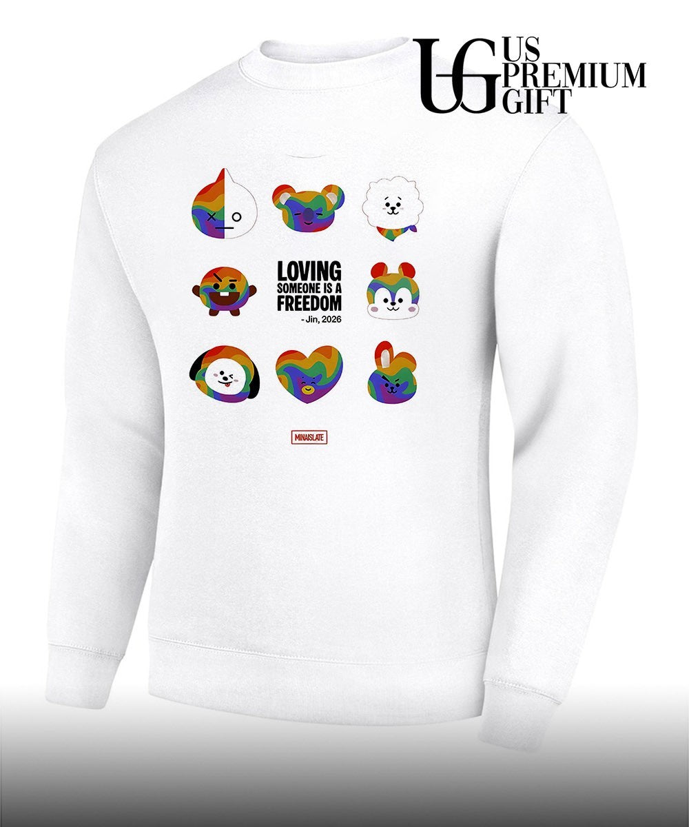 BT21 characters Loving Someone Is A Freedom Jin 2026 shirt Unisex
