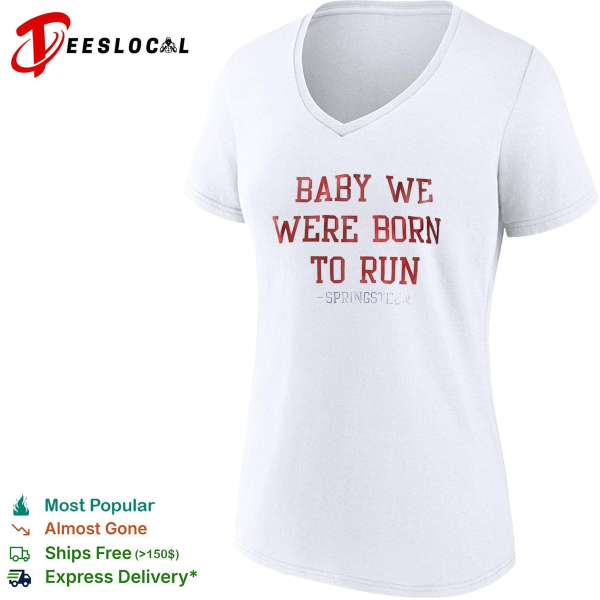 Baby we were born to run Bruce Springsteen lyric musical shirt Unisex