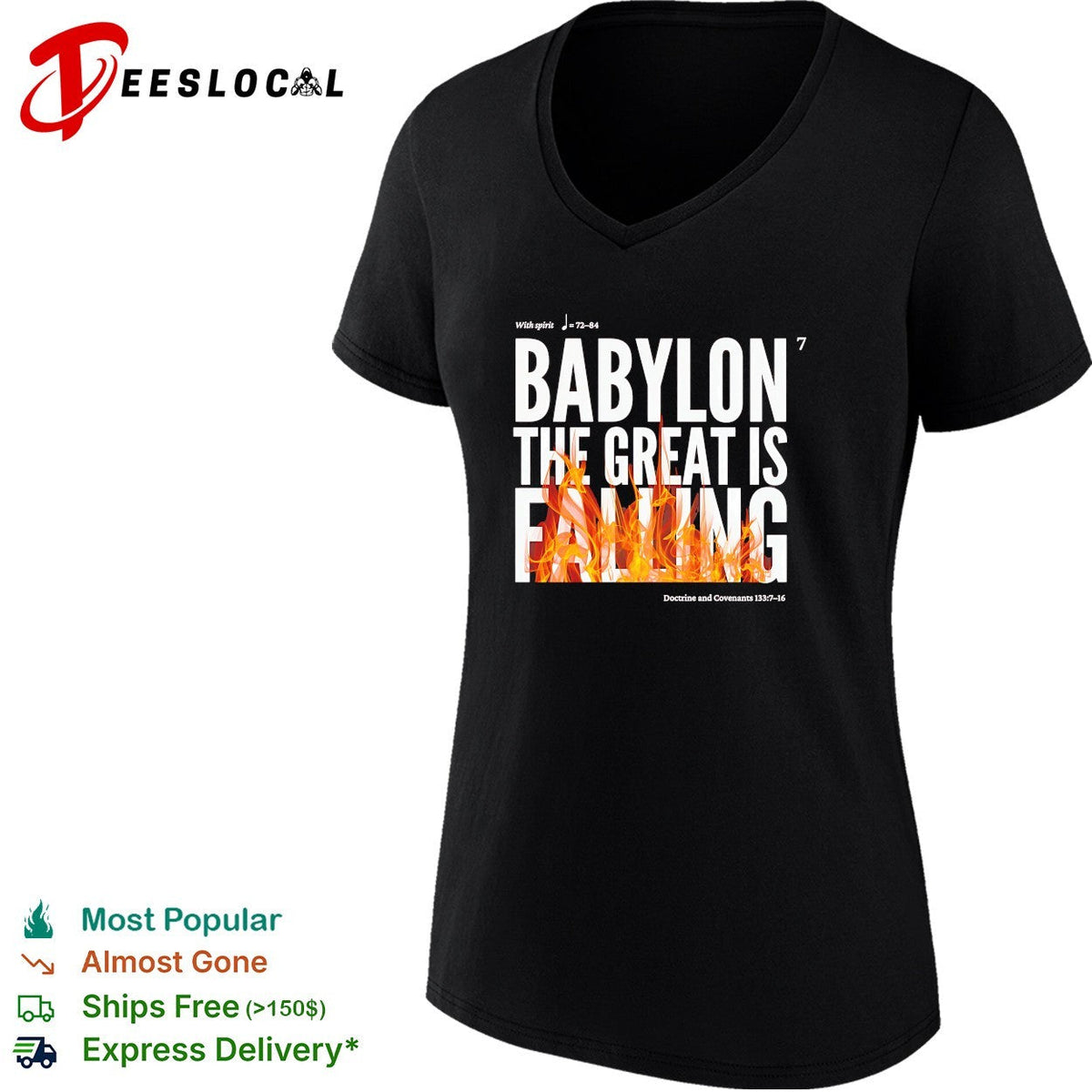 Babylon the great is falling fire Doctrine Covenants scripture shirt Unisex
