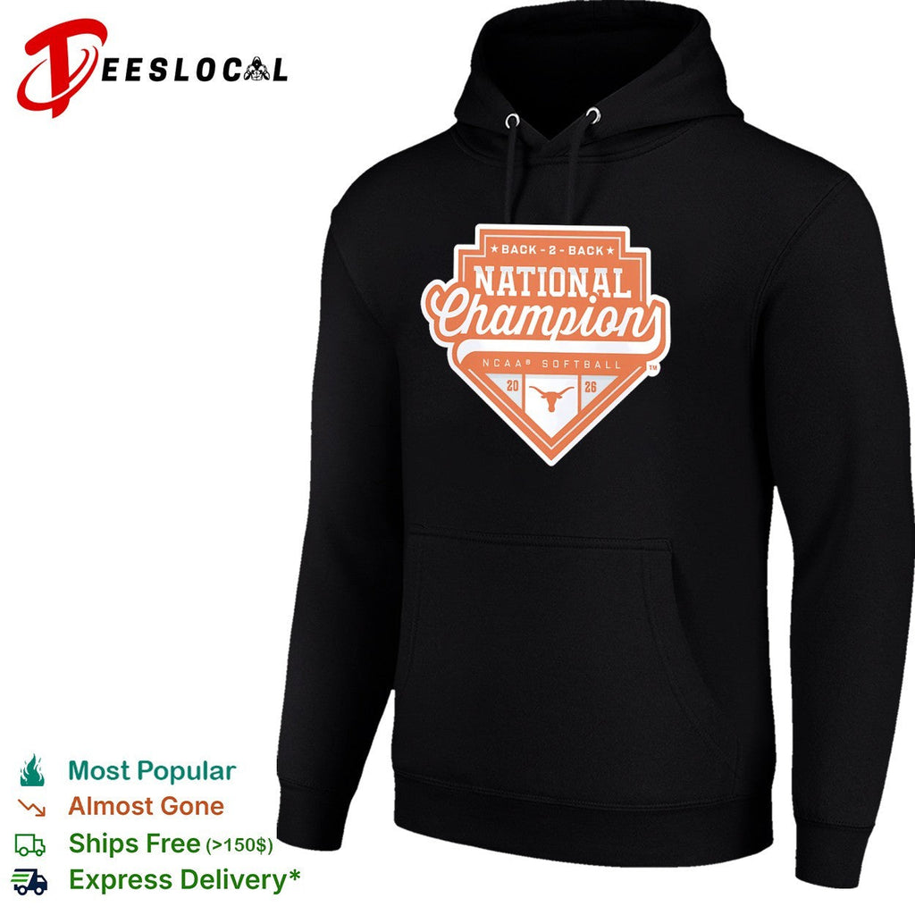 Back 2 Back National Champions Texas Longhorns NCAA Softball 2026 shirt Unisex