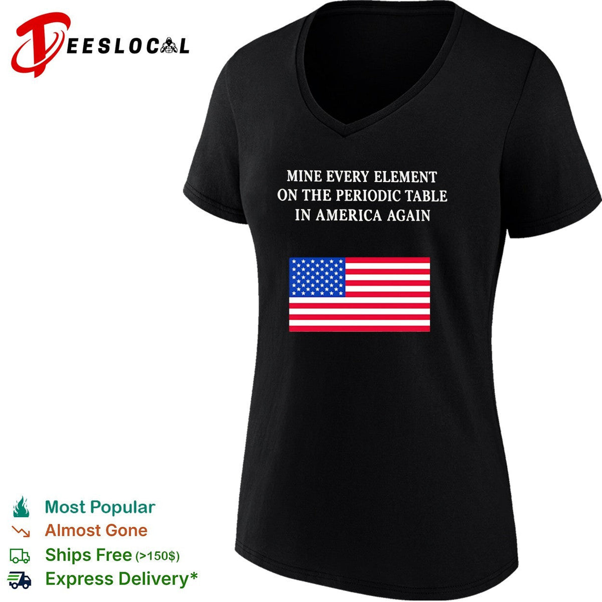 Back Mine Every Element On The Periodic Table In America Again shirt Unisex