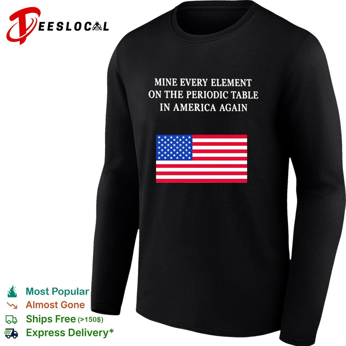 Back Mine Every Element On The Periodic Table In America Again shirt Unisex