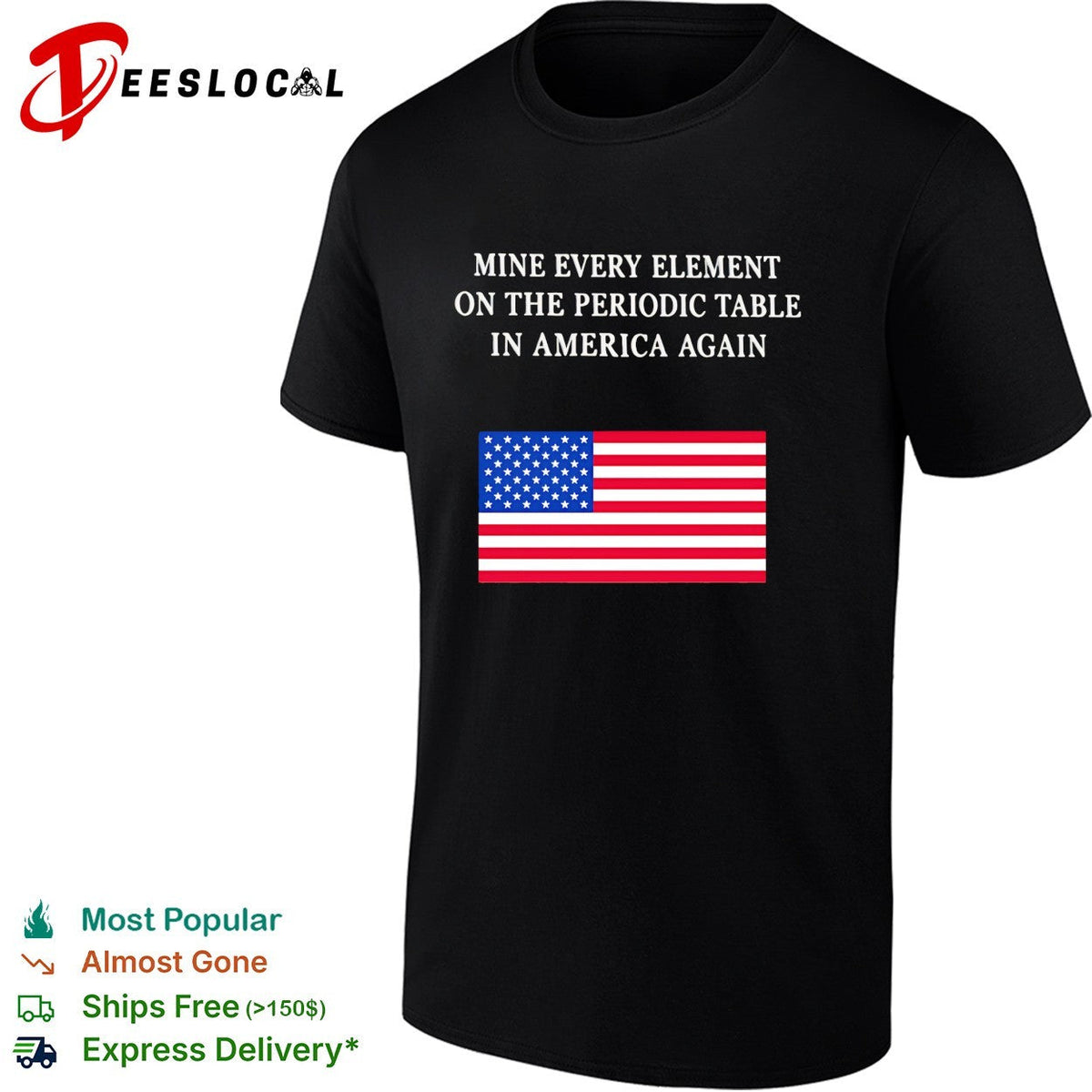 Back Mine Every Element On The Periodic Table In America Again shirt Unisex