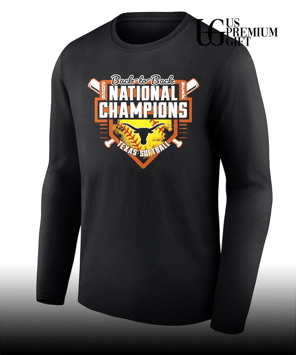 Back-to-Back National Champions Texas Longhorns 2026 NCAA Softball Women’s College World Series shirt