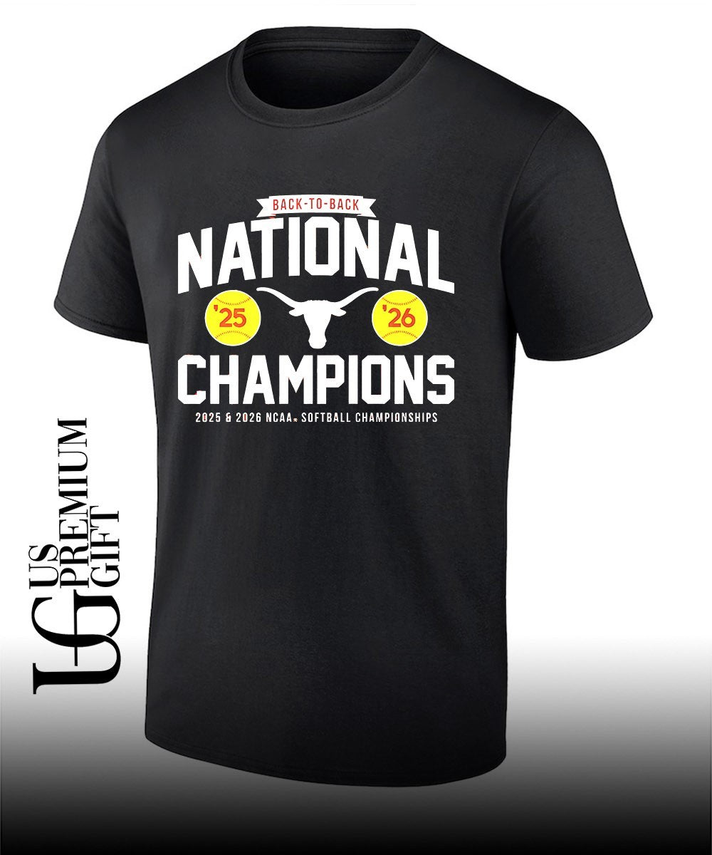Back-to-Back National Champions Texas Longhorns NCAA Softball Championships 2026 shirt Unisex