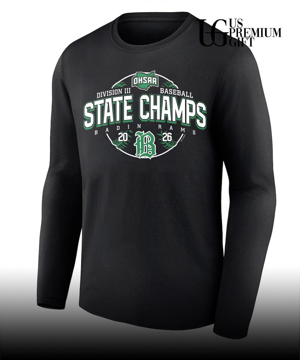 Badin Rams OHSAA Baseball D3 State Champions 2026 shirt Unisex