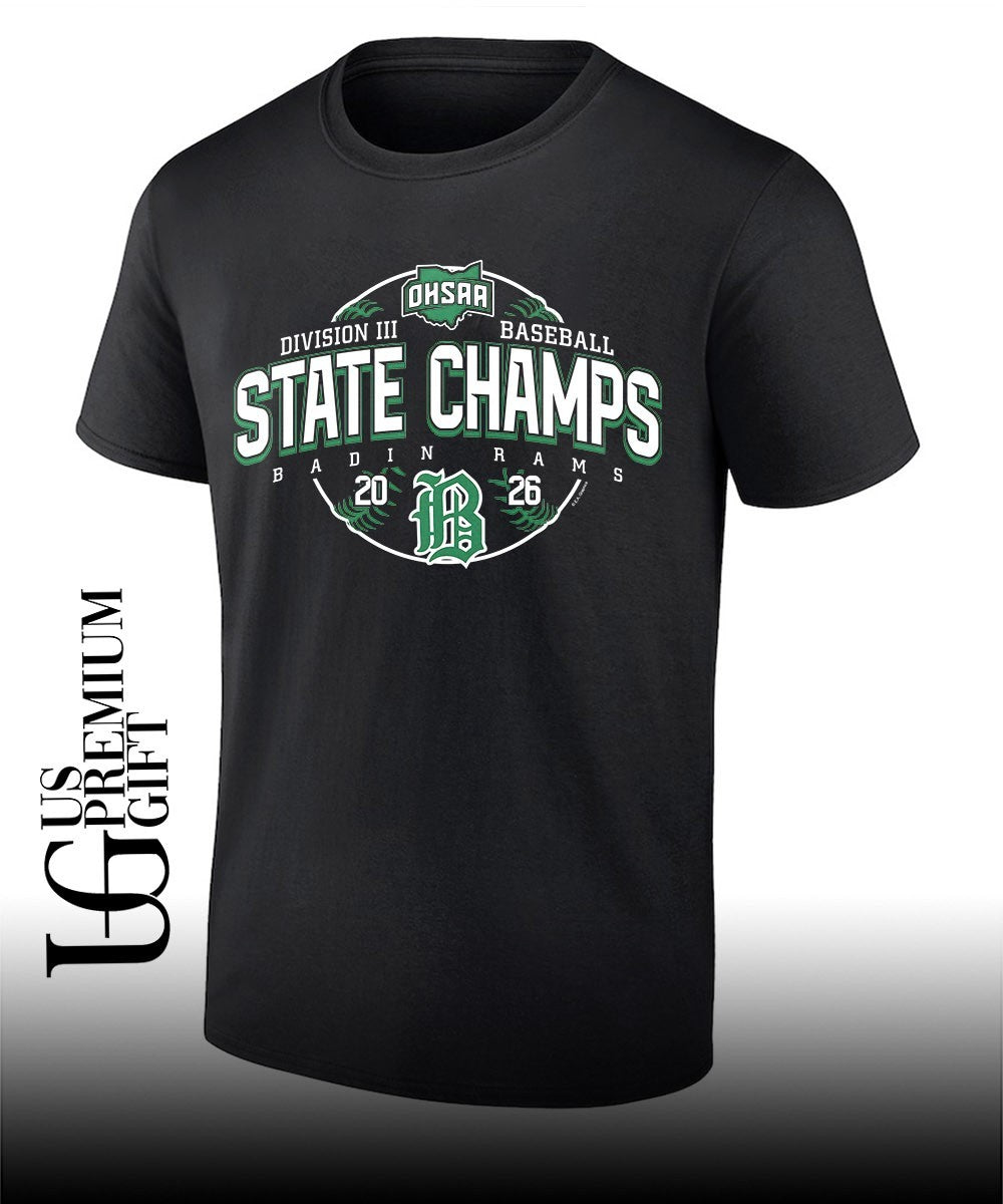 Badin Rams OHSAA Baseball D3 State Champions 2026 shirt Unisex