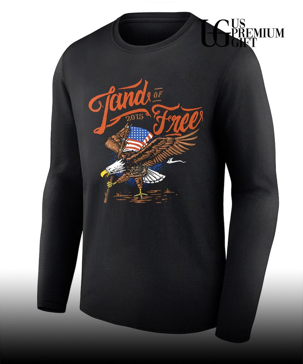 Bald Eagle American Flag Land of 2015 of Free shirt Unisex