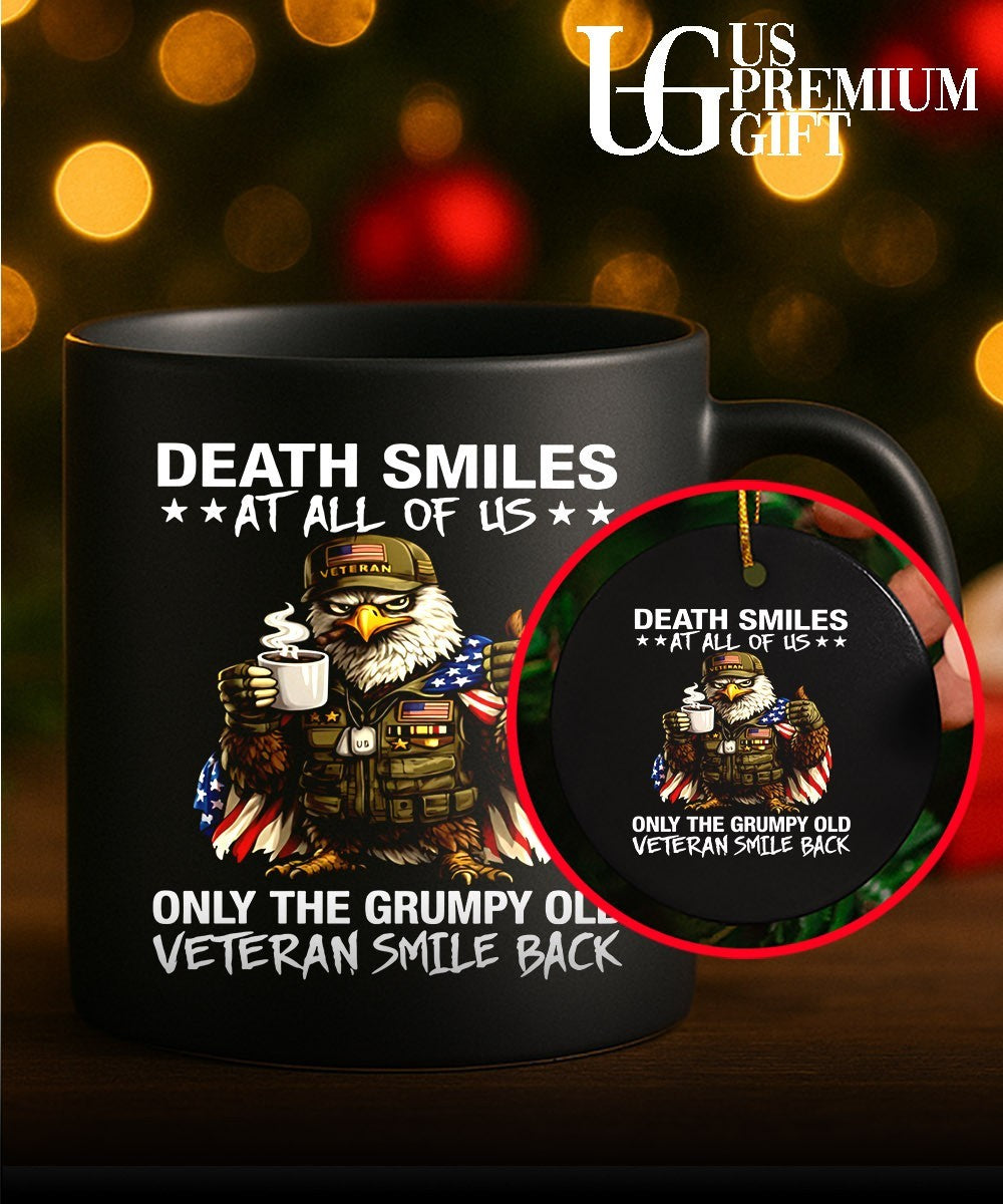 Bald Eagle American Veteran Death Smiles at all of Us Only the Grumpy Old shirt Unisex