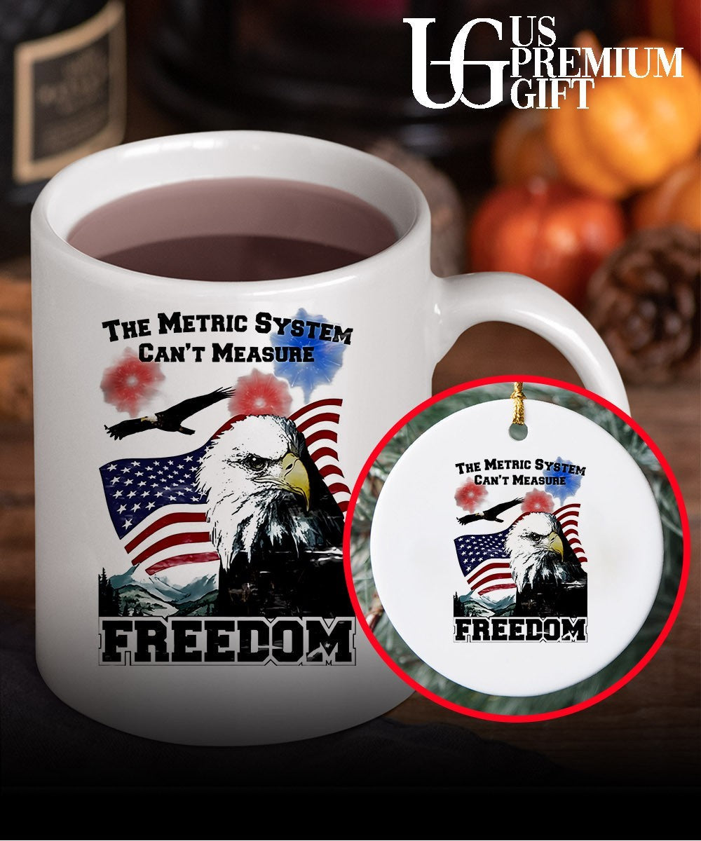 Bald Eagle American flag the metric system can’t measure freedom shirt Unisex