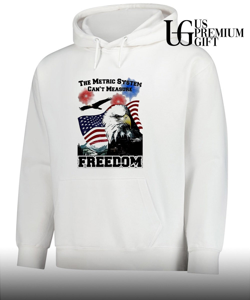 Bald Eagle American flag the metric system can’t measure freedom shirt Unisex
