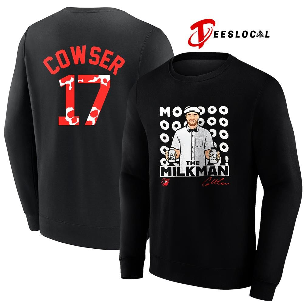 Baltimore Orioles Colton Cowser Milkman mooooo art graphic shirt Unisex