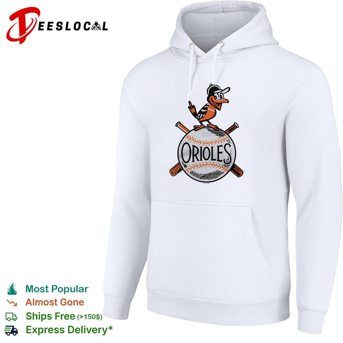 Baltimore Orioles vintage bird perched on baseball logo shirt Unisex