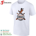 Baltimore Orioles vintage bird perched on baseball logo shirt Unisex