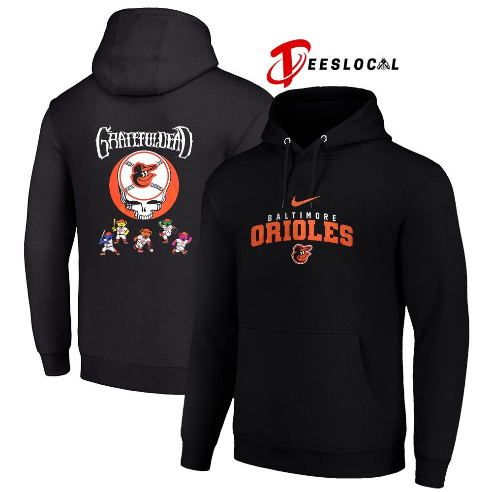 Baltimore Orioles x Grateful Dead bear mascot shirt Unisex