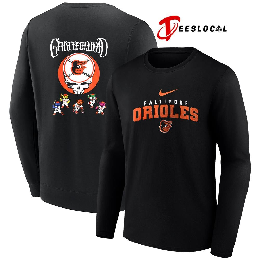Baltimore Orioles x Grateful Dead bear mascot shirt Unisex