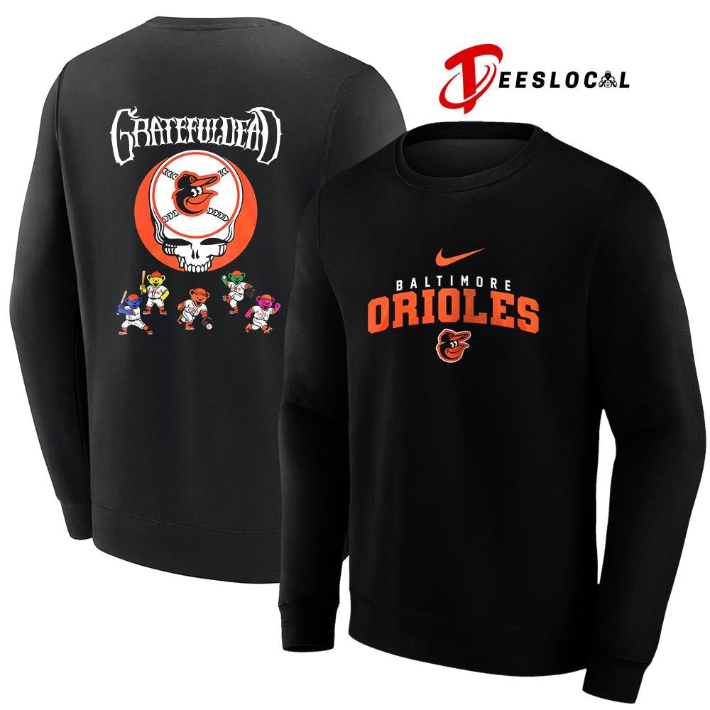 Baltimore Orioles x Grateful Dead bear mascot shirt Unisex