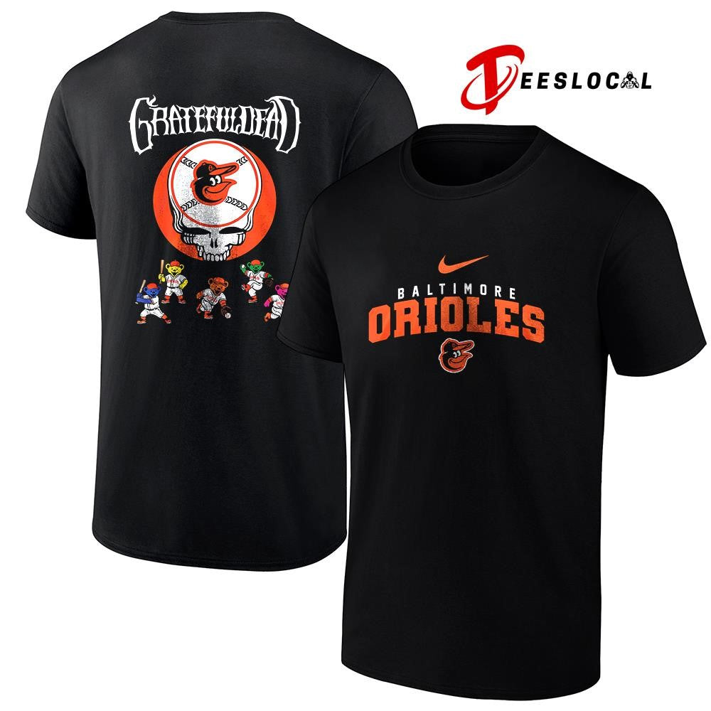 Baltimore Orioles x Grateful Dead bear mascot shirt Unisex