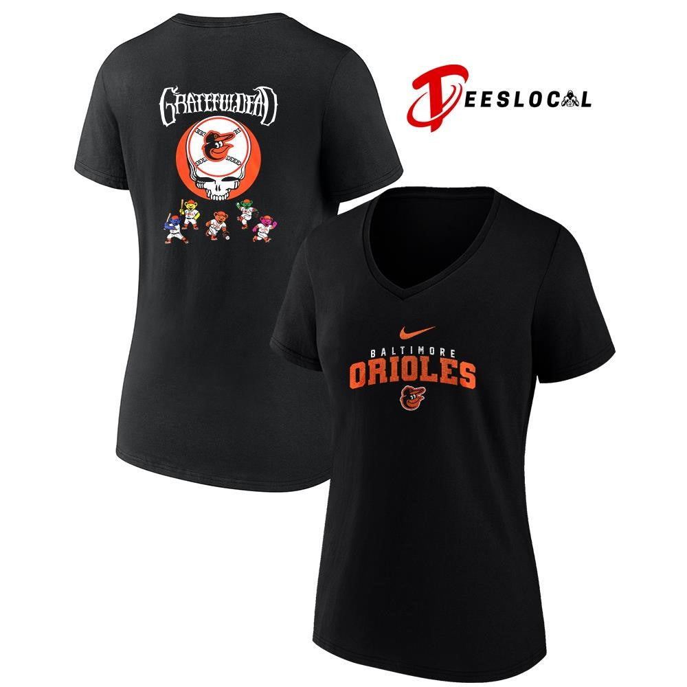 Baltimore Orioles x Grateful Dead bear mascot shirt Unisex
