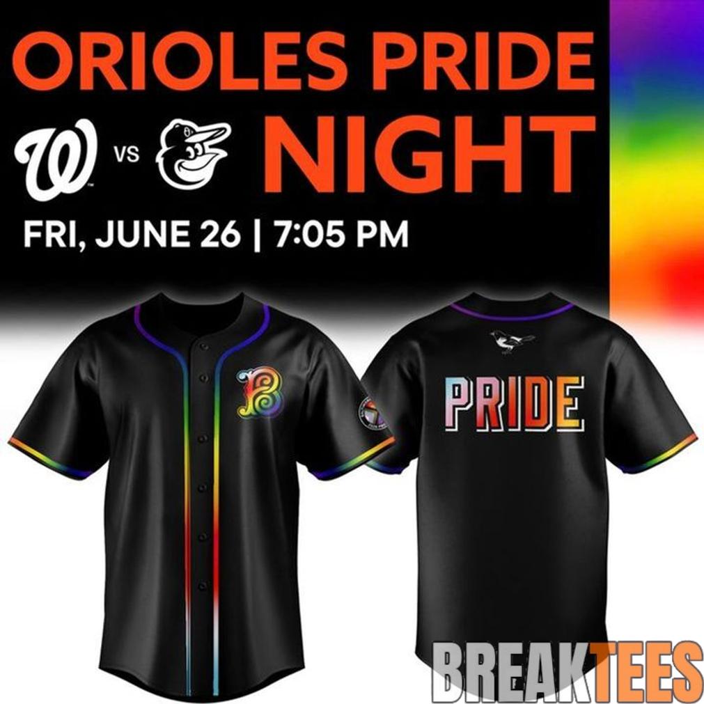 Baltimore Orioles x Pride Night Baseball Jersey Unisex