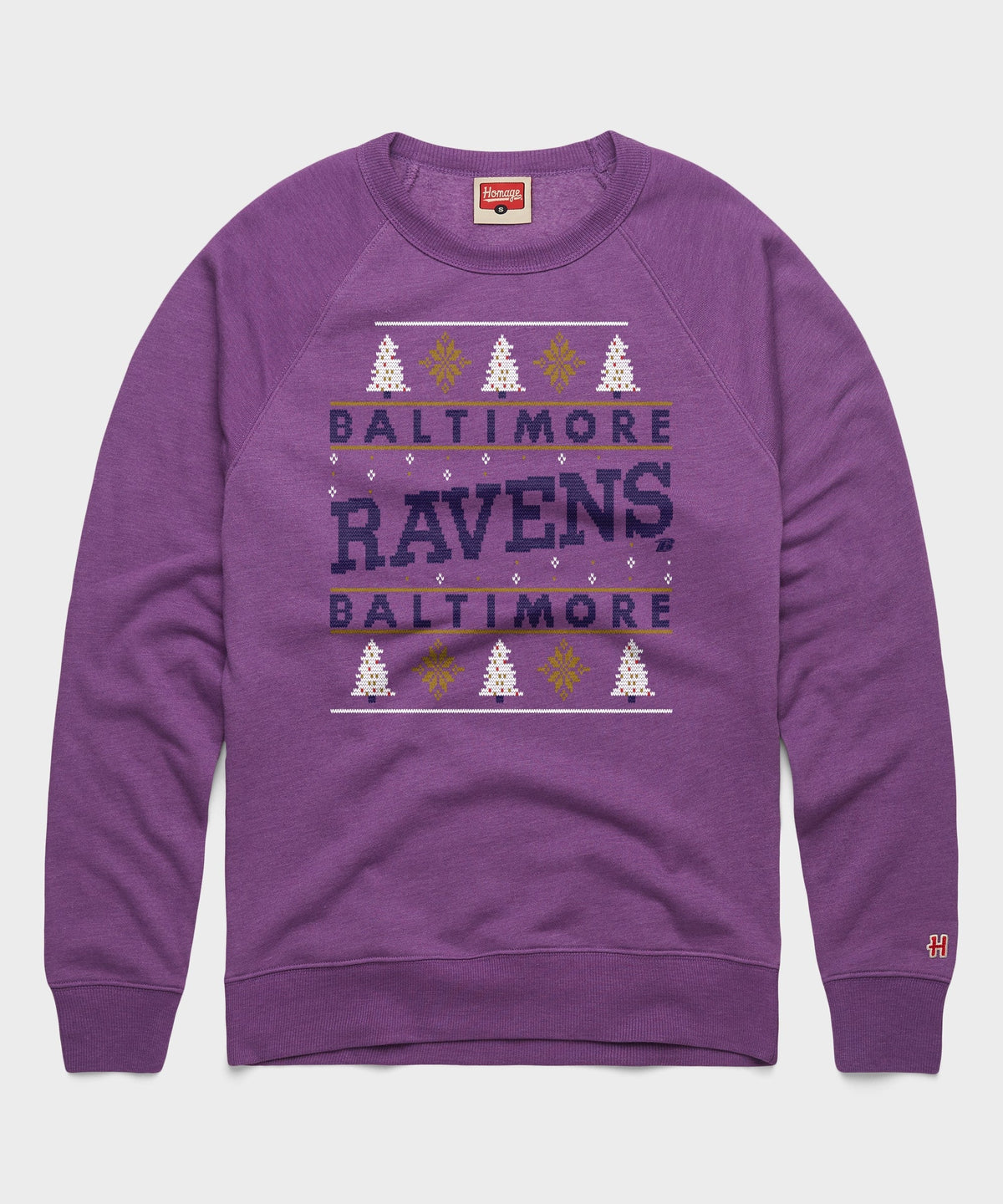 Baltimore Ravens Holiday Crewneck Unisex