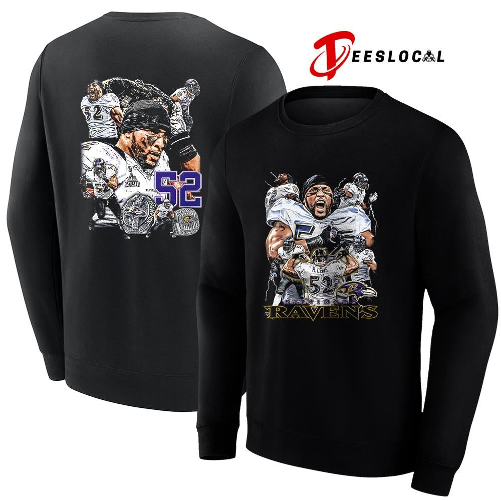 Baltimore Ravens Ray Lewis graphic signature shirt Unisex