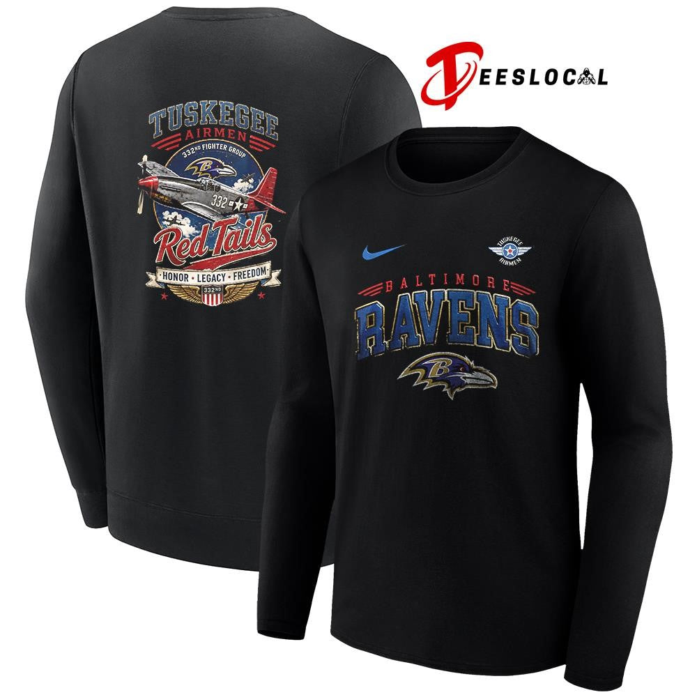 Baltimore Ravens Tuskegee Airmen Red Tails honor legacy freedom shirt Unisex