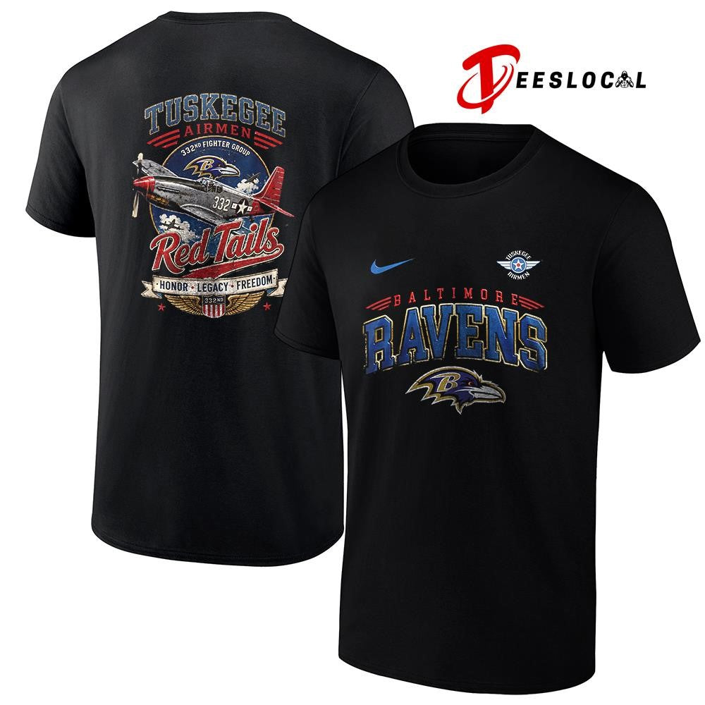 Baltimore Ravens Tuskegee Airmen Red Tails honor legacy freedom shirt Unisex