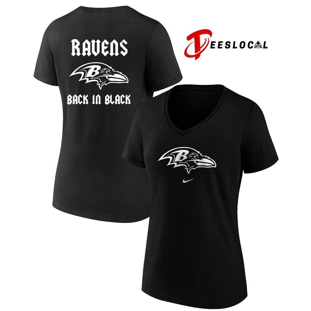 Baltimore Ravens back in black logo shirt Unisex