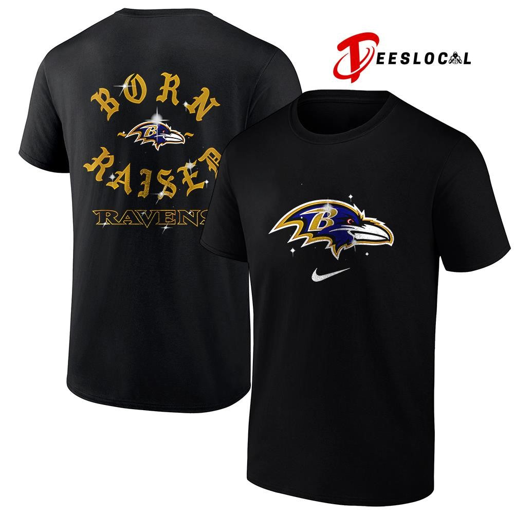 Baltimore Ravens x Born and Raised logo shirt Unisex