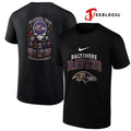 Baltimore Ravens x Grateful Dead steal your face peace love logo shirt Unisex