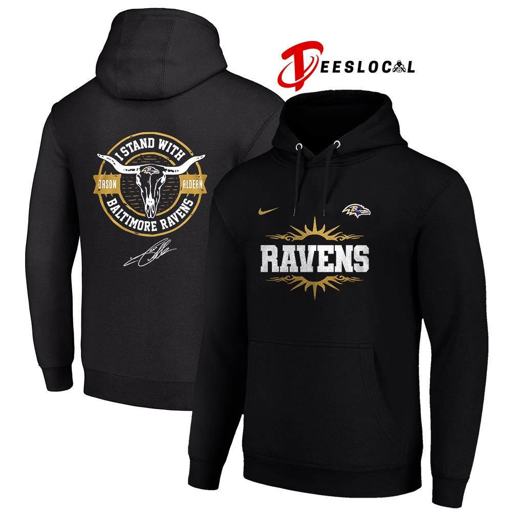 Baltimore Ravens x Jason Aldean I stand signature logo shirt Unisex