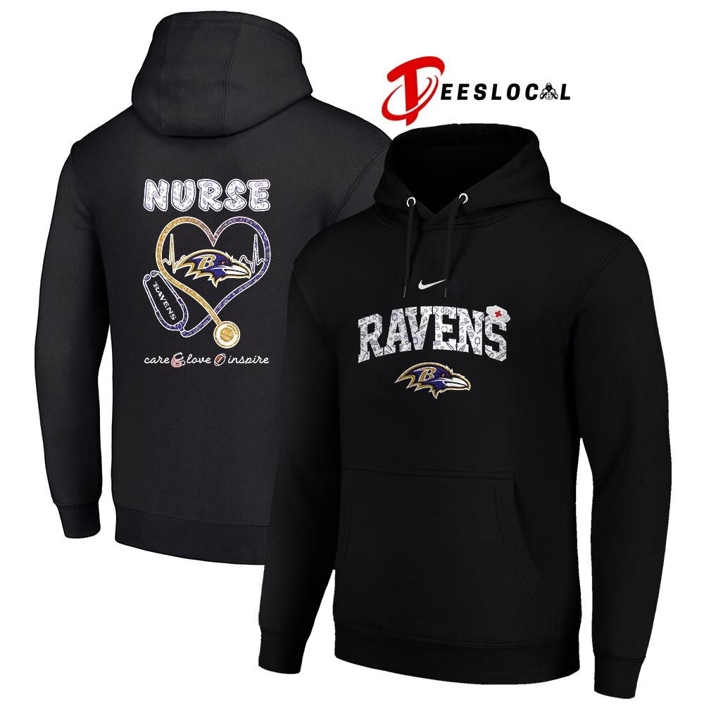 Baltimore Ravens x Nurse care love inspire logo shirt Unisex