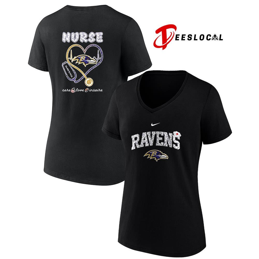 Baltimore Ravens x Nurse care love inspire logo shirt Unisex